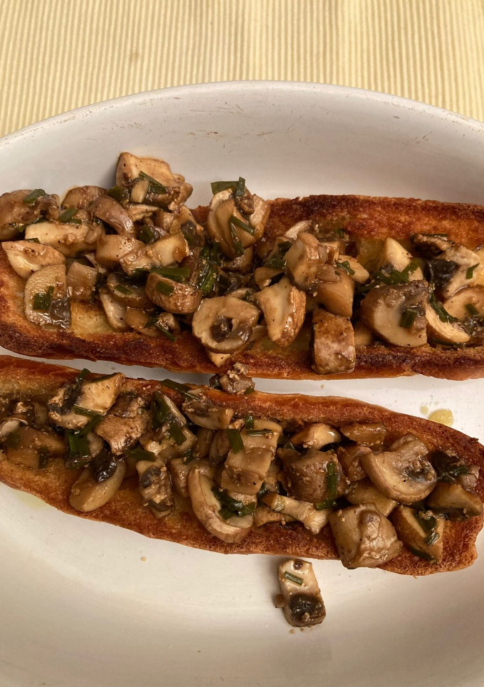 Una foto de Tostada Portobello