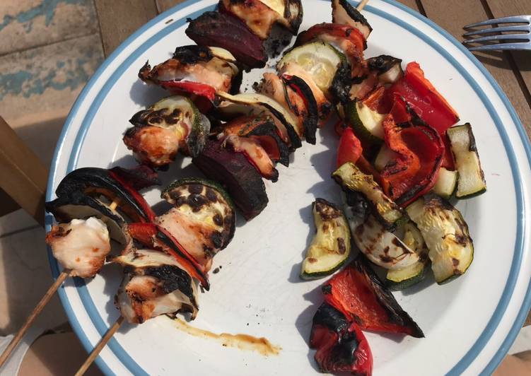Simple Way to Make Quick Chicken skewers BBQ