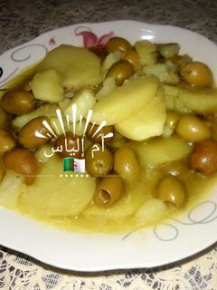 صورة لوصفة جواز بطاطا بالزيتون المخلل منزليا