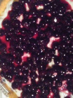 A picture of Blueberry Cream Cheese Pie.