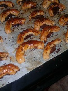 Una foto de Cruasán relleno de Nocilla