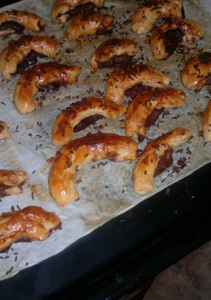 Una foto de Cruasán relleno de Nocilla