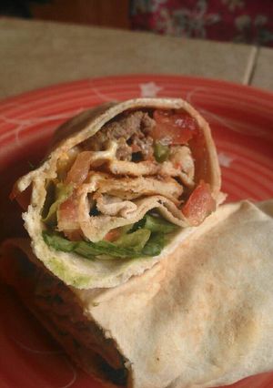 Una foto de Sándwich de Pan árabe