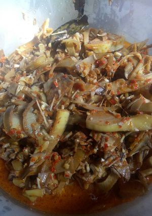 Foto resep Tumis Jantung Pisang ikan teri