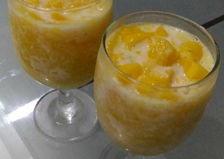 Bagaimana Menyiapkan Thai Mango Juice (Jus Kekinian) #EnakanBikinSendiri yang Bisa Manjain Lidah