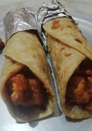 A picture of Paneer roll.
