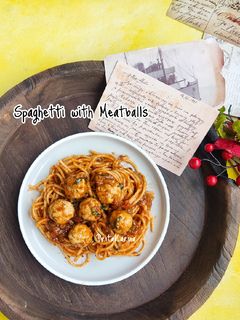 Foto resep Spaghetti with Meatball ala Lady and the Tramp