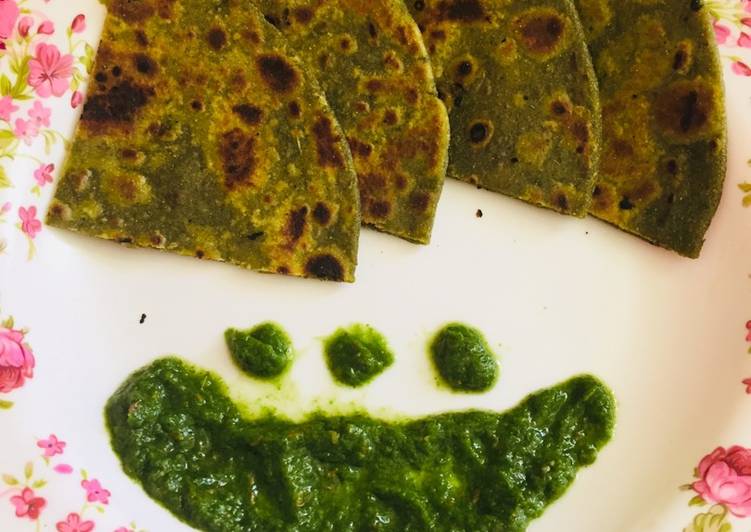 Spinach paratha
# Dinner 
#palakMealplanchallenge