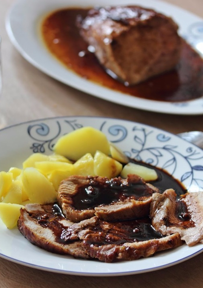 Una foto de Lomo de cerdo con salsa de soja y miel