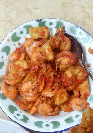Foto resep Udang tahu bumbu balado