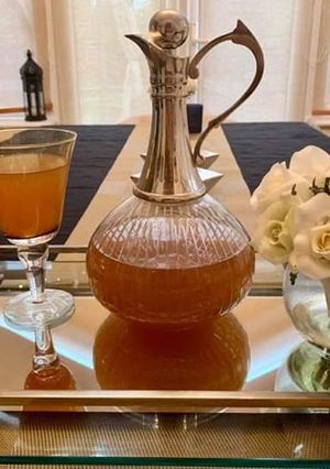 A picture of Christmas Ginger Wine.