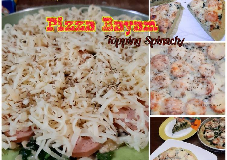 Pizza Bayam Topping Spinachy Sehat (tanpa saos)