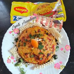 Maggi veg Omelette A picture of Maggi veg Omelette.
