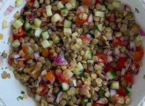 Una foto de Ceviche de lentejas
