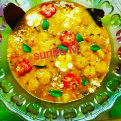 A picture of Flower Daal Dhokhli.