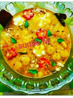 A picture of Flower Daal Dhokhli.