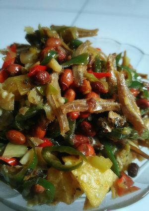 Foto resep Teri Kacang Cabe ijo