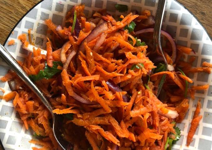 Middle Eastern inspired carrot salad