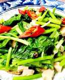 菠菜炒香菇~和大師一起吃飯