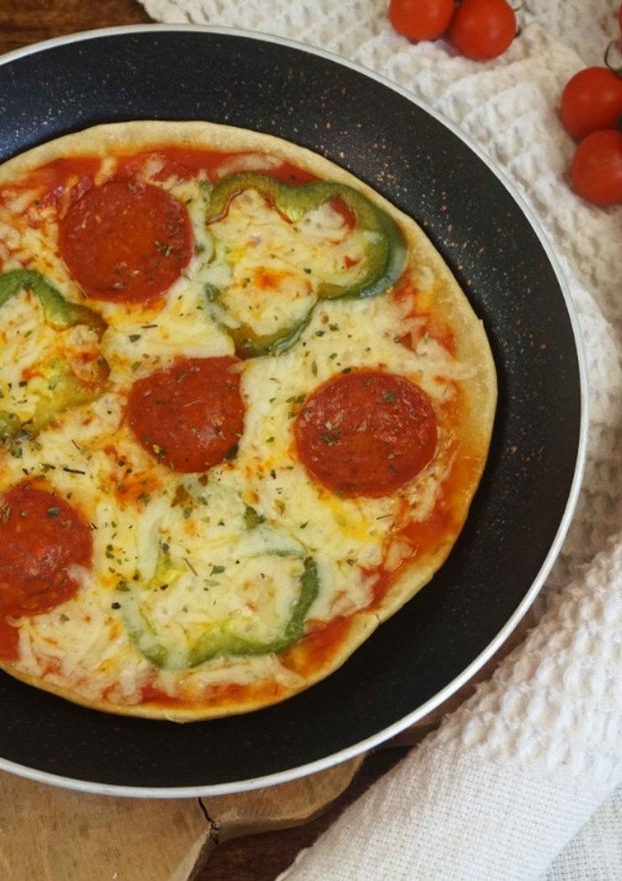 Una foto de Pizza a la sartén sin levadura