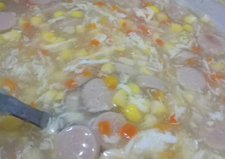Easiest Way to Cook Tasty Soup Jagung Sosis