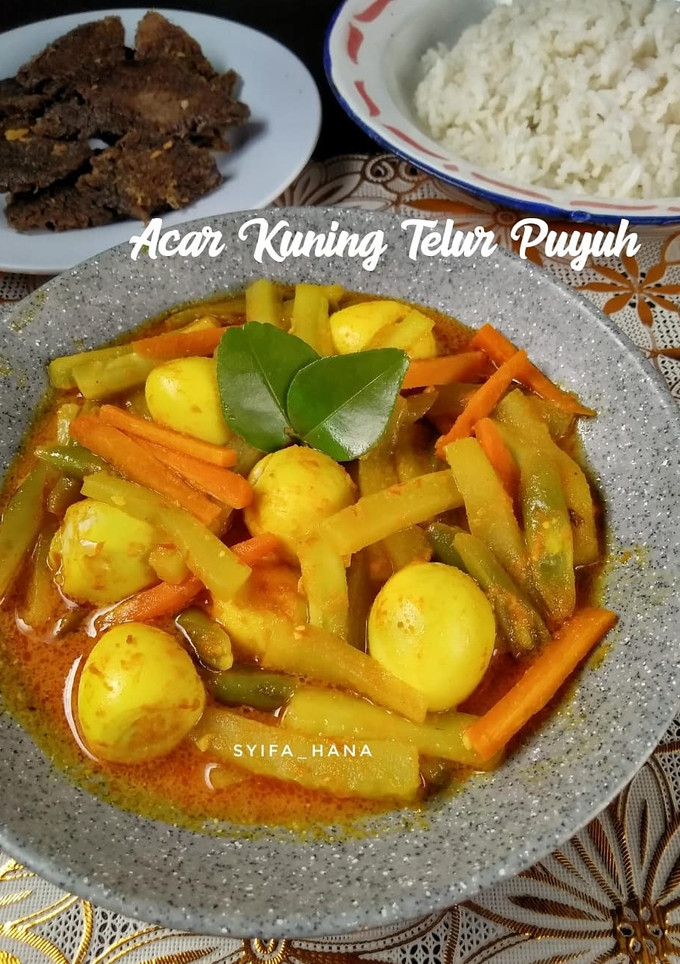 Foto resep Acar Kuning Telur Puyuh #week20