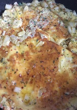 Foto resep Telur dadar warna warni