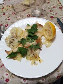 Una foto de Rodaballo al horno con cava extremeño