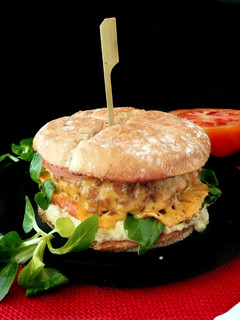 Una foto de Hamburguesa vegana de soja texturizada