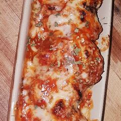 A picture of Meat free pizza lasagne.
