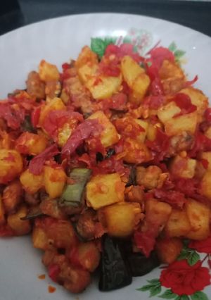 Foto resep Sambal Kentang Tempe Terong Balado