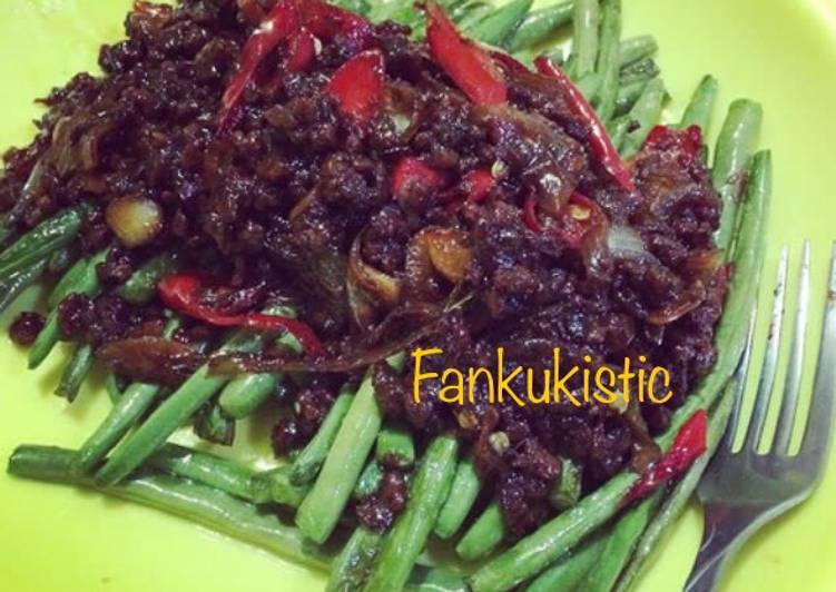 Resep Baby Buncis with Tumis daging sapi cincang yang Lezat Sekali