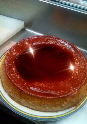 Una foto de Puding de croissant
