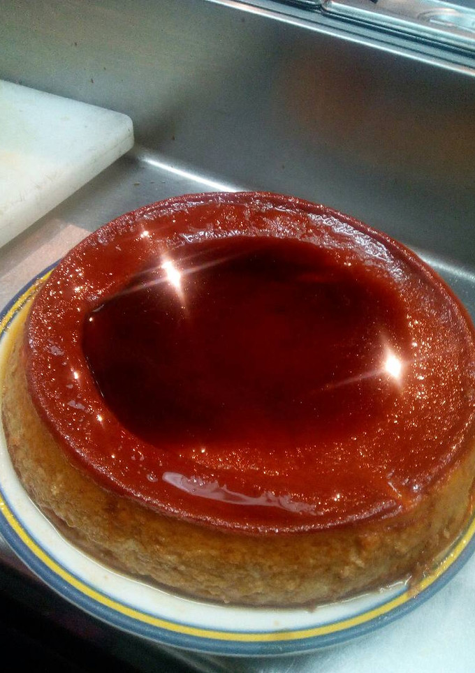 Una foto de Puding de croissant
