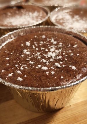 Una foto de Coulant de chocolate