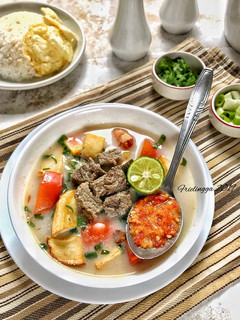 Foto resep Soto Betawi, kuah susu