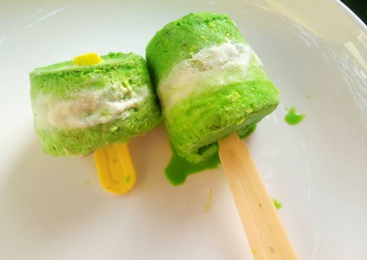 Recipe of Ultimate Green white green popsicle