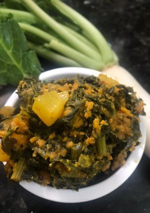મૂળા ની લોટવાલી ભાજી (Mooli Besan Bhaji Recipe In Gujarati) રેસીપી મુખ્ય ફોટો