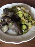 Duck Gizzards Confit with Fresh Fava Beans