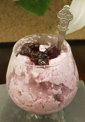 Foto resep Es krim kefir blueberry ketofy