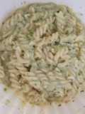 Pasta with zucchini pesto