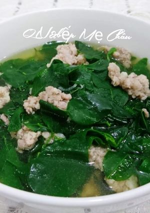Hình của món Canh rau ngót nấu thịt băm.