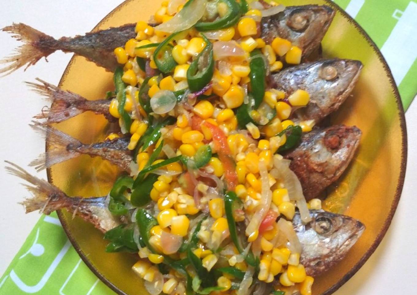 Ikan Asin Pedas Siram Jagung Manis