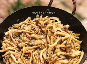 Hình của món Nấm bào ngư xào (chay).