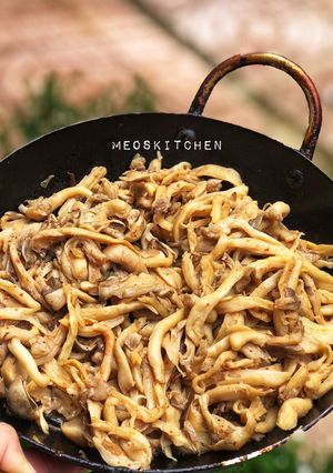 Hình của món Nấm bào ngư xào (chay).