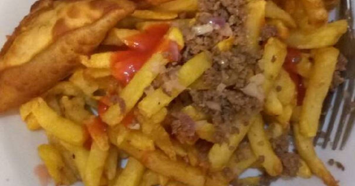 Chips with minced meat Recipe by Tracy Rutto Cookpad