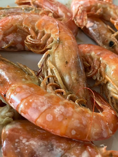Una foto de Gambones en airFryer, sin humos!