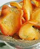 Coriander-salt parsnip crisps
