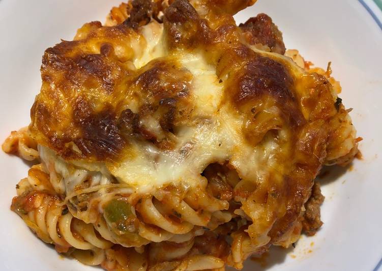 Recipe of Tasty Baked Rotini with Italian Hot Sausage