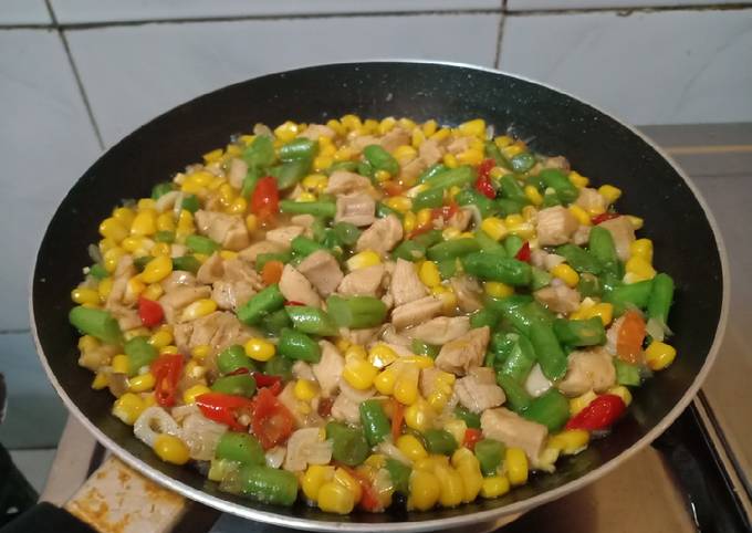 menu sahur sederhana dan praktis tumis ayam jagung